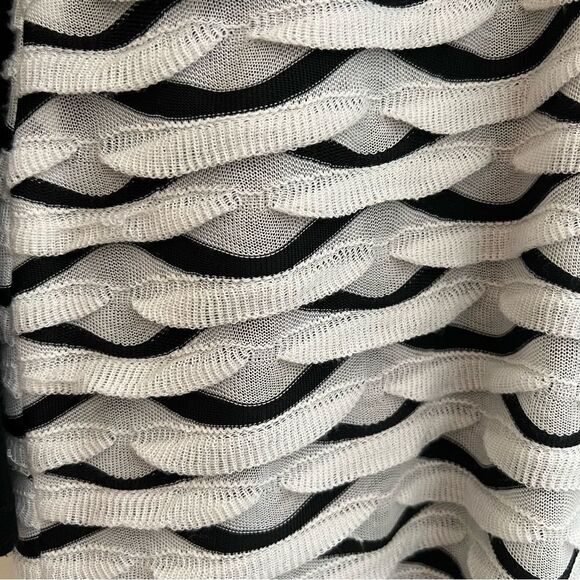 Kay Unger Neck tie Midi Black & White pencil Dress Size 8 women (one-piece) - Picture 4 of 16